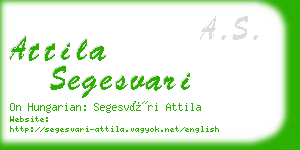 attila segesvari business card